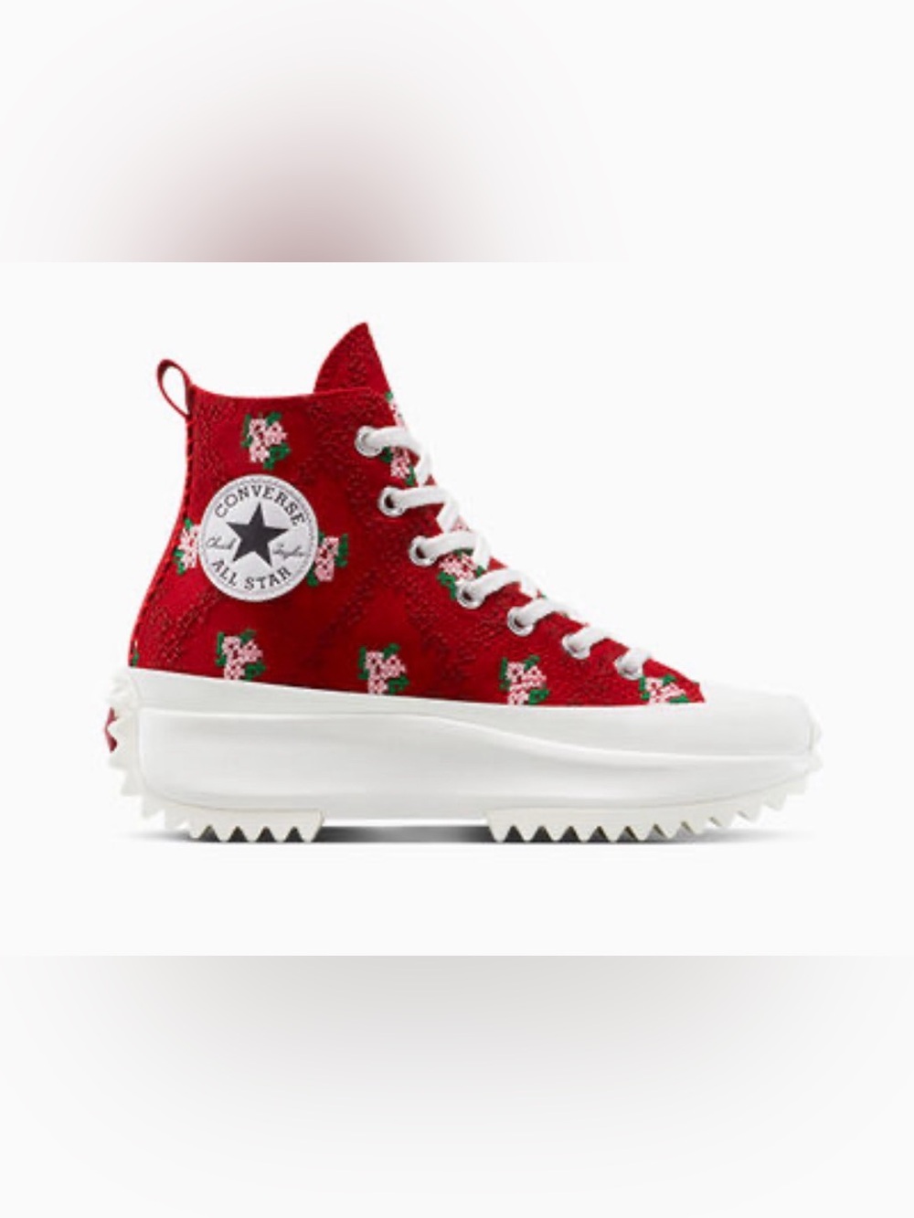 Converse Run Star Hike Rose Cross Stitch Platform Sneakers Days Ahead W 7.5 NWOT